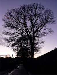 Presteigne at dusk