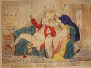 The Prince of Wales is shown bored with Mrs Fitzherber.