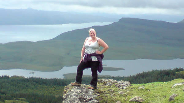 Linda Cush on Skye (Image courtesy of Stewart Macpherson)