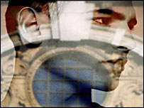 Reflected Male Head With Arch (detail)