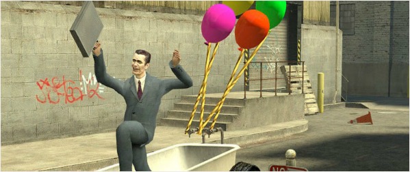 This is the sort of thing people do with Garry's Mod. And songs about bananas