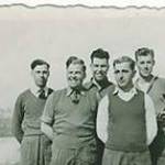 This was taken sometime between 1941-43 left to right is Geoff Hall, Dad , Charlie Buller , Harold Brown and Reg Ayers.