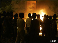 پمپ بنزین مشتعل 