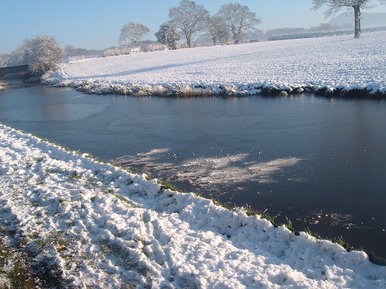 Snowy Canal in Congleton