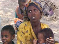 Família carente na África