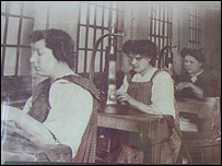 Women work on the presses