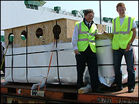 The Jones' boat at Southampton Docks