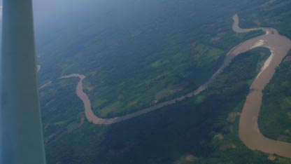 Aerial shot of the Louisiana area