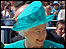 The Queen smiles as she visits Weymouth Beach