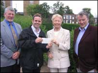 Tim Wedgwood with the Stanley Matthews Foundation