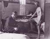 Photo of a shell shocked victim undergoing a medical examination
