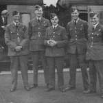 Gordon Allwright with fellow officers in the RAF