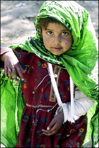 زخمی بچی