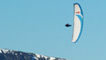 Paraglider performing acrobatics