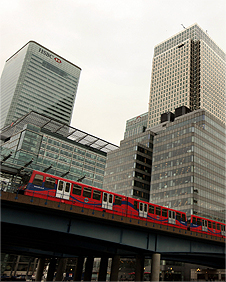 DLR in Canary Wharf
