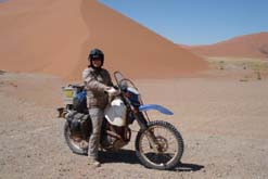 Lois in the Namibian desert