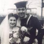 Joan and Leslie's wedding day 13th January 1945 Birmingham