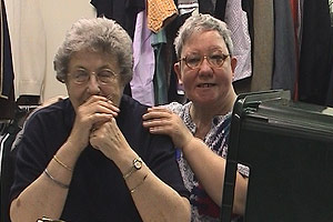 Marie and Kitty are volunteers at a local Oxfam branch....