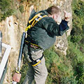 Laurence takes the plunge with a bungee jump