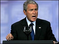 O presidente dos Estados Unidos, George W. Bush