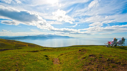 On the Great Orme looking towards Snowdonia and Anglesey by Richard Walliker, Denbighshire.