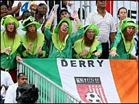 Irish fans dressed as leprechauns have been a familiar sight in the Caribbean