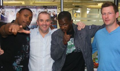 Mike Anthony, Phil 'The Power' Taylor, Treble T and James 'The Machine' Wade