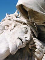 Statue of Mary grieving over her son