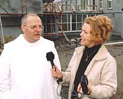 Father Mark-Ephrem, the superior, talks to Marie McStay of "Your Place & Mine"