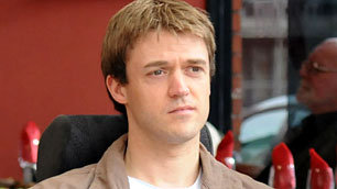 Luke Hamill in a scene from Casualty