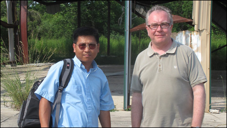 Matthew Bannister with Father Joseph Tran
