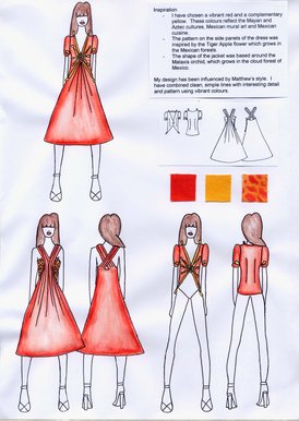 Dress design inspired by Mexico