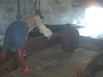 A shelter to serve food for World War II soldiers