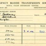 Emergency Blood Transfusion Service, Royal Salop Infirmary Centre.