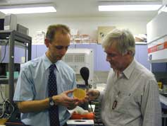 Geoff Watts interviewing Richard Haynes