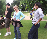 We created freeze frames for an audience