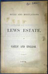 Rules and Regulations of the Lews Estate