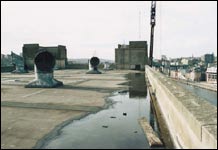 Roof of Baltic flour mill. Photo: Elaina Thompson