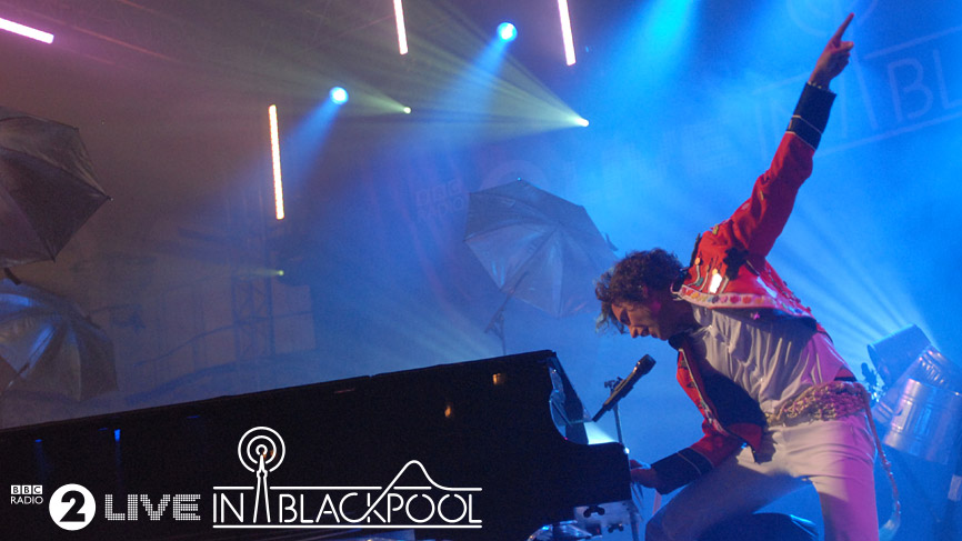 Mika performing at Radio 2 Live In Blackpool