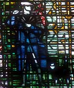 Stained glass panel in St Michael Paternoster Royal