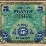 5 Franc Liberation Note issued to Capt Leonard Butt prior to D-Day