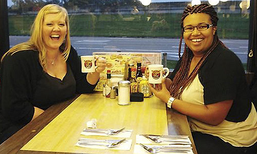 Anne and Bex in America