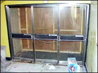 The cinema's locked doors