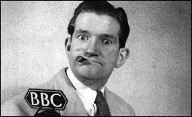 Man in black and white