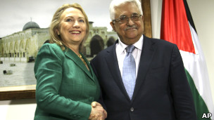 عباس مع كلينتون