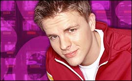 Picture: Jake in front of the Fame Academy monitors