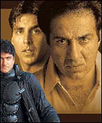 Akshay Kumar, Sunny Deol & Munish Kholi 