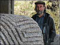 Peter Randall-Page at his workshop 