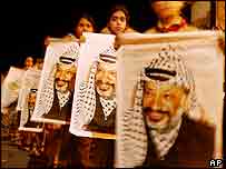 O líder palestino Yasser Arafat