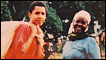 Barack Obama (left) with his grandmother (right)